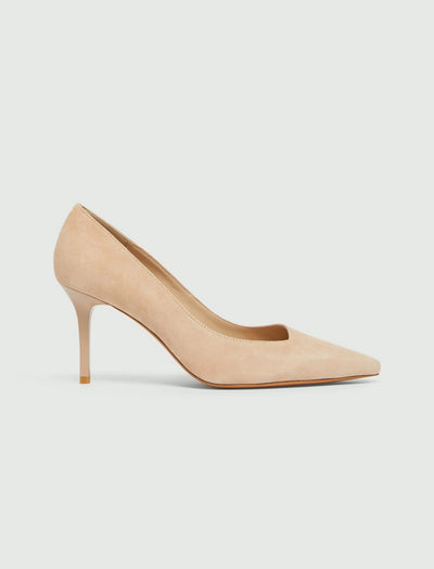 Marella Suede Court Shoes in Nude MLAALARE