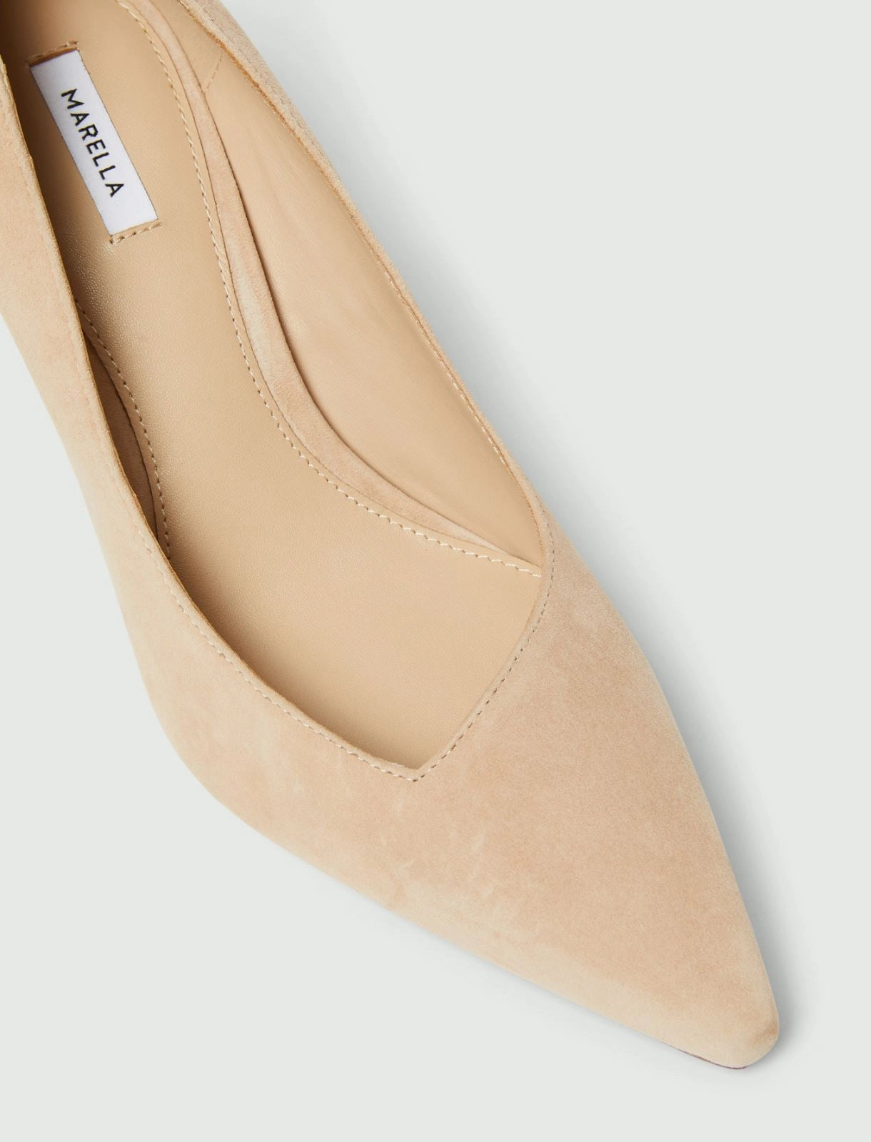 Marella Suede Court Shoes in Nude Mlaalare