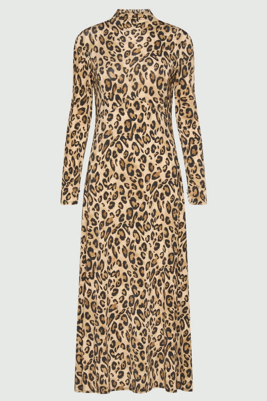 Marella Sport Camel Animal Print Fitted Jersey Dress