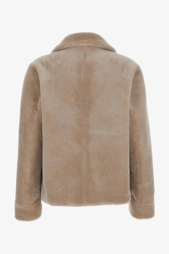 Urbancode Beige & Brown Reversible Faux Shearling Jacket
