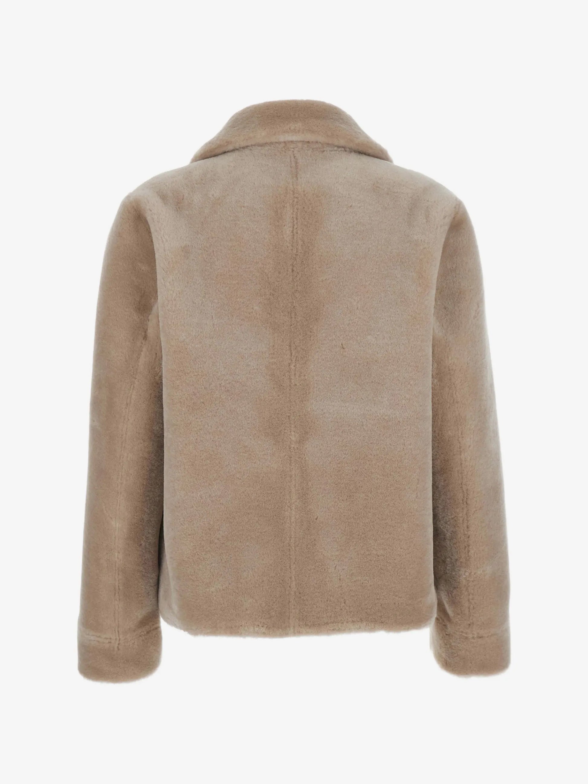 Urbancode Beige & Brown Reversible Faux Shearling Jacket