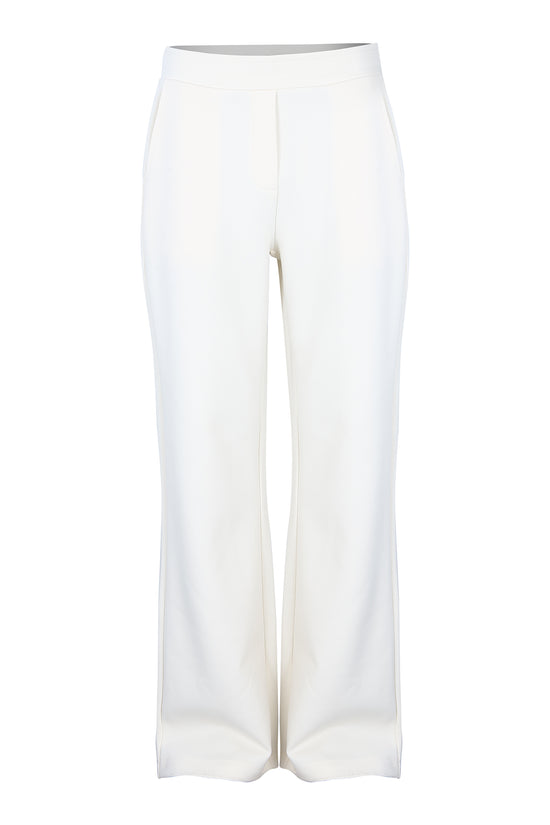 Margittes Chalk Wide Leg Joggers with Elasticated Waist & Pockets
