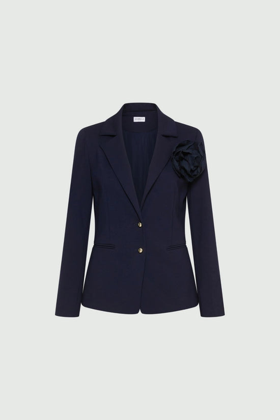 Marella Sport Navy Slim-Fit Jersey Blazer