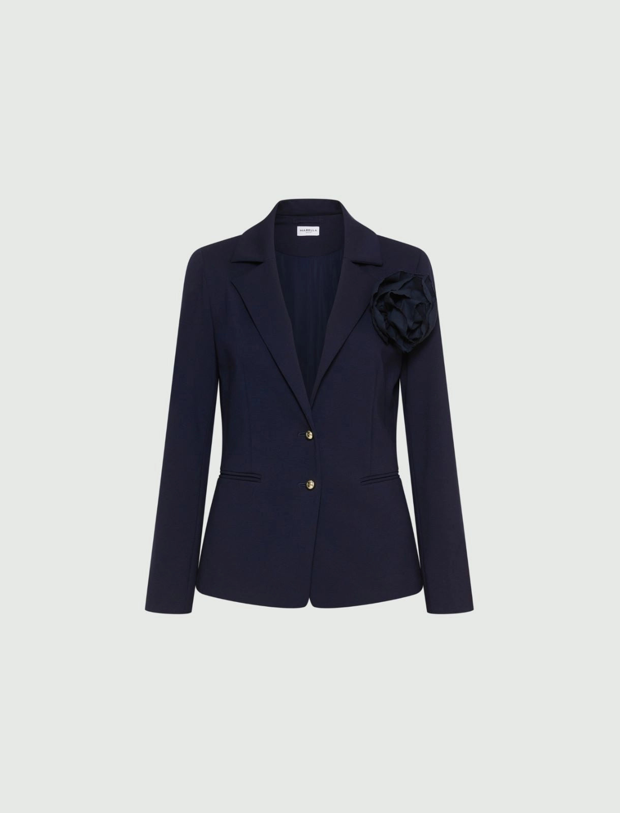 Marella Sport Navy Slim-Fit Jersey Blazer