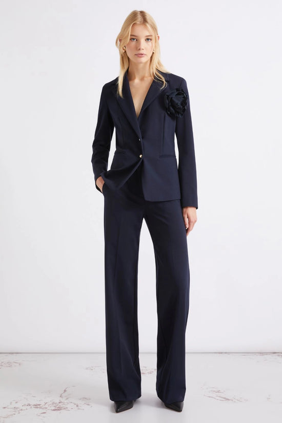 Marella Sport Navy Slim-Fit Jersey Blazer