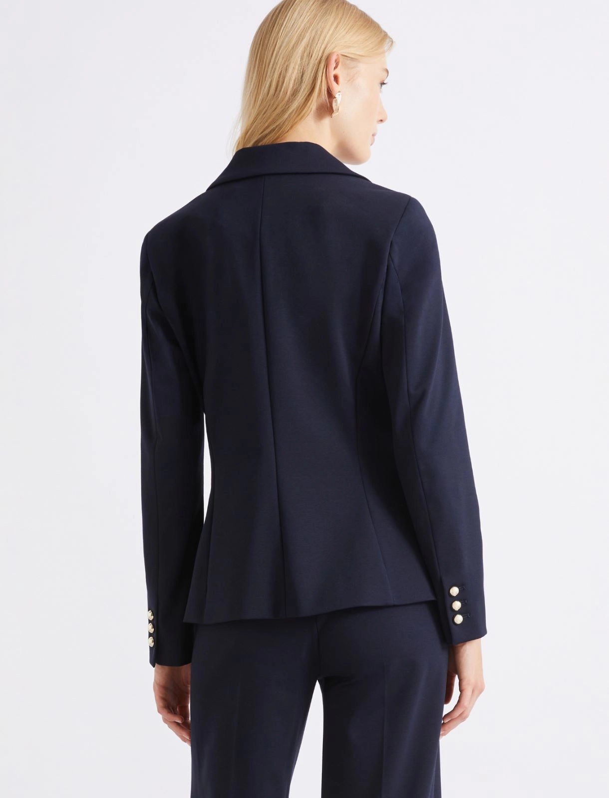 Marella Sport Navy Slim-Fit Jersey Blazer