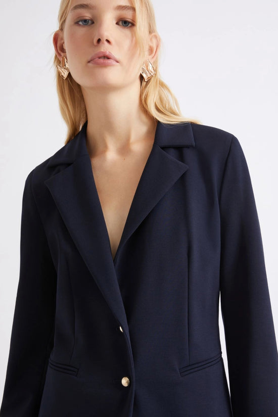Marella Sport Navy Slim-Fit Jersey Blazer