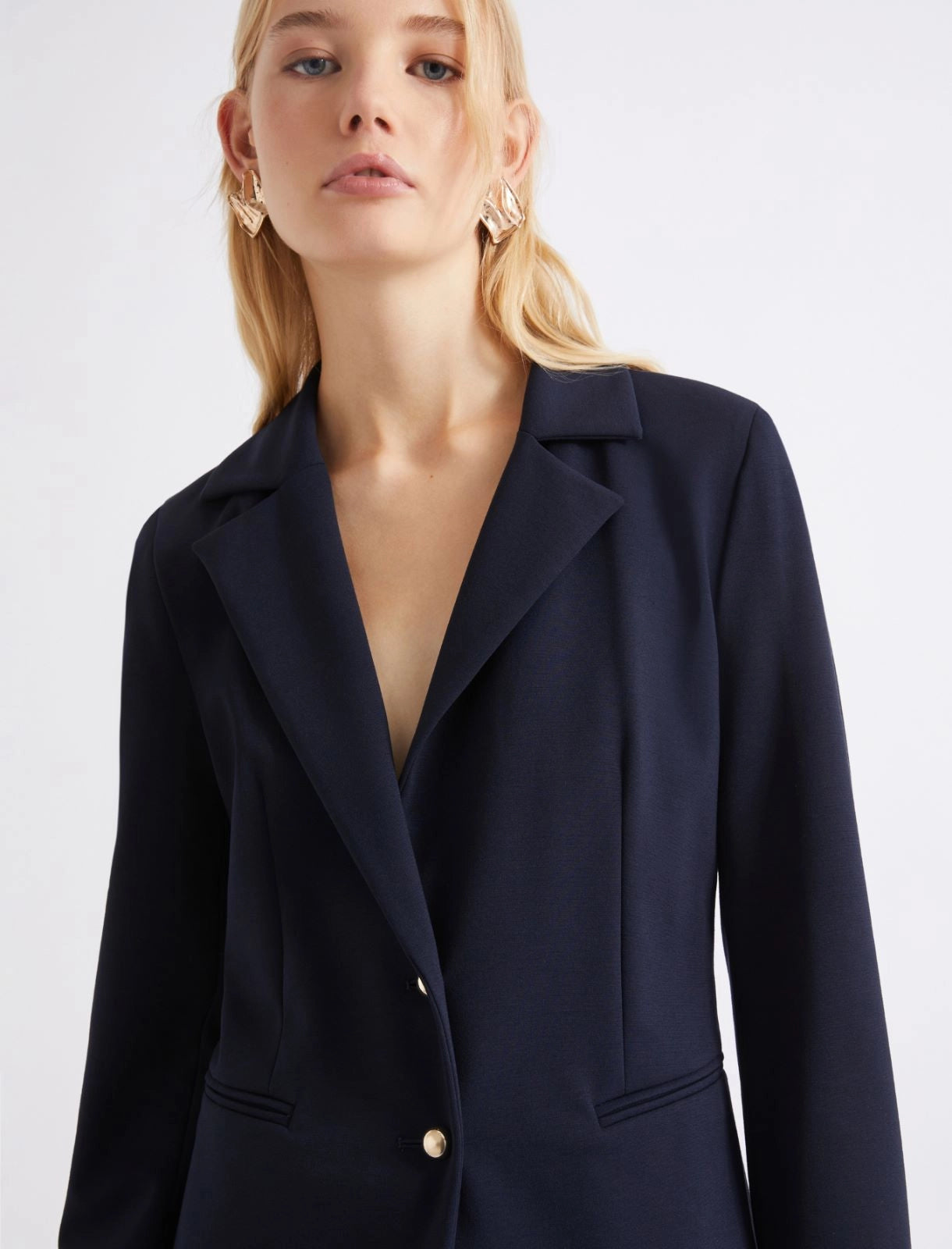 Marella Sport Navy Slim-Fit Jersey Blazer