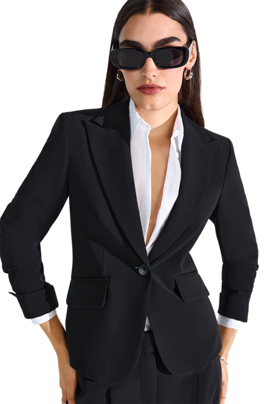 Riani Black One Button Blazer 391210