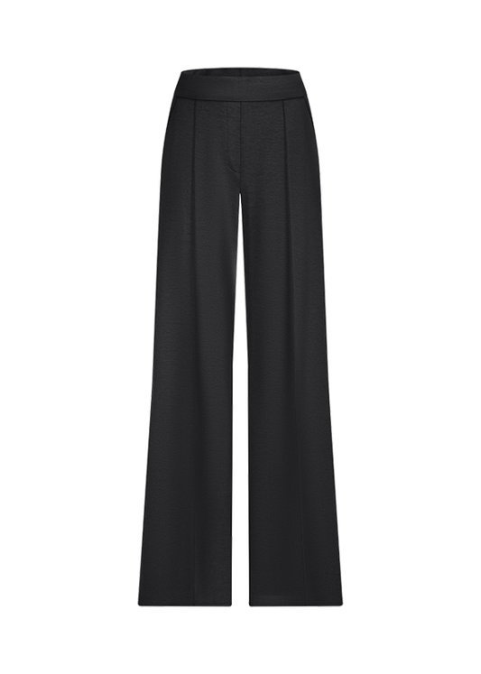 Riani Black Wide-Fit Scuba Trousers