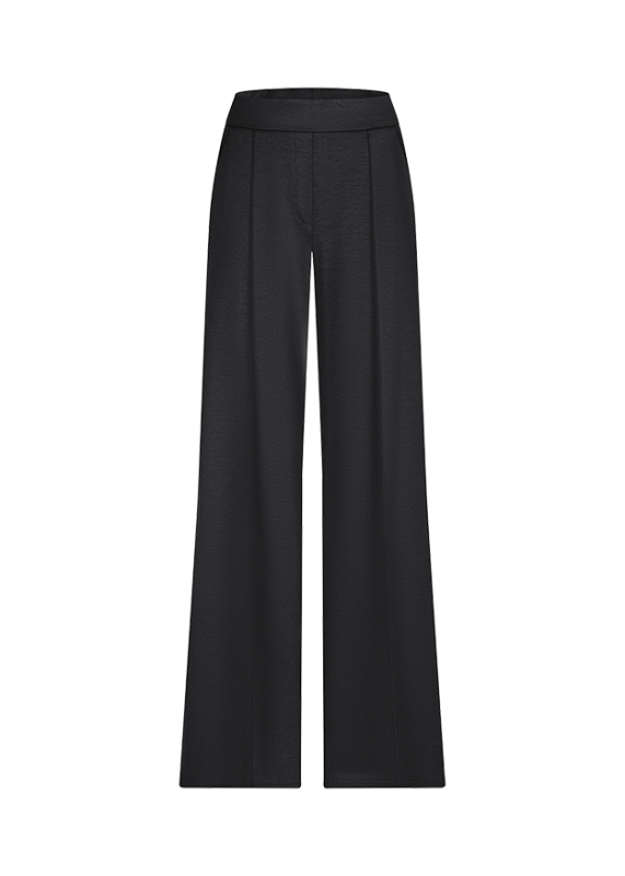 Riani Black Wide-Fit Scuba Trousers