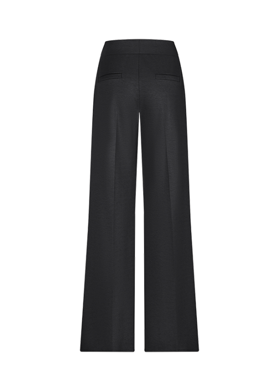 Riani Black Wide-Fit Scuba Trousers