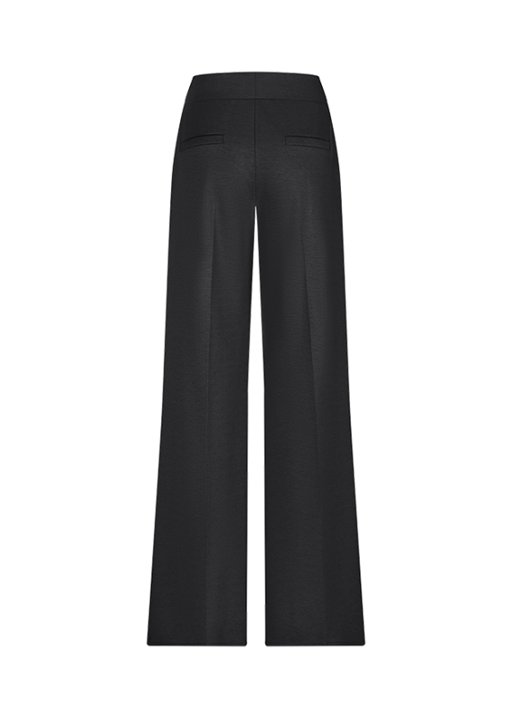 Riani Black Wide-Fit Scuba Trousers