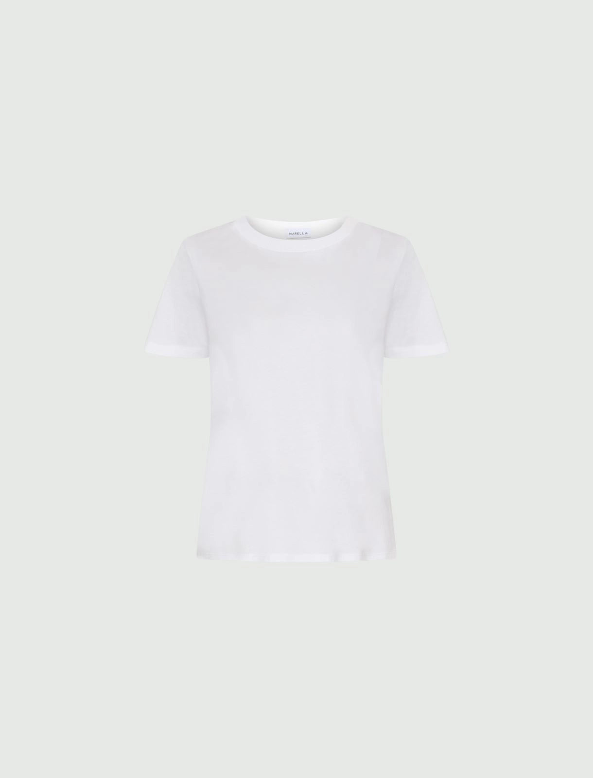 Marella White Pure Cotton Jersey Short Sleeve T-Shirt