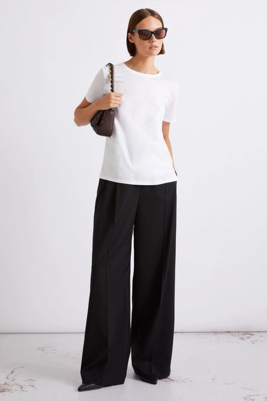 Marella White Pure Cotton Jersey Short Sleeve T-Shirt