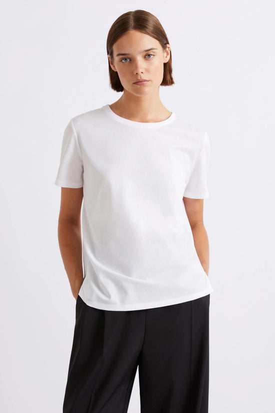 Marella White Pure Cotton Jersey Short Sleeve T-Shirt
