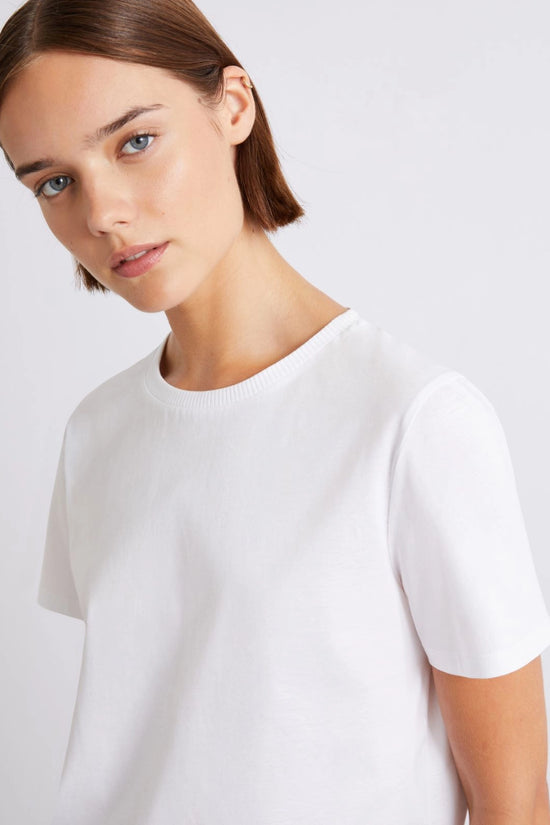 Marella White Pure Cotton Jersey Short Sleeve T-Shirt
