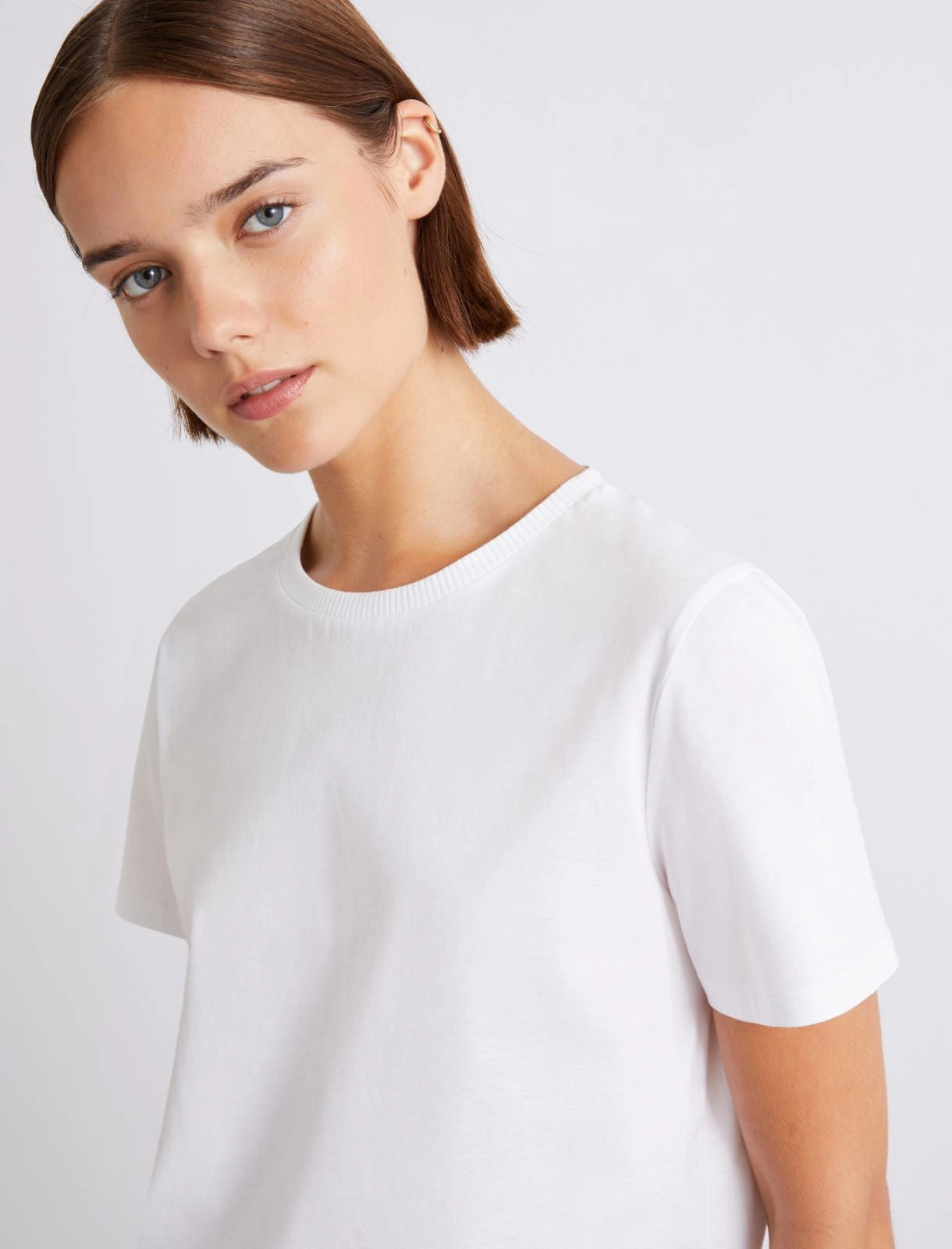 Marella White Pure Cotton Jersey Short Sleeve T-Shirt