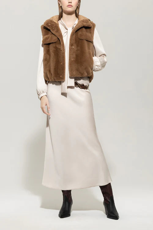 Luisa Cerano faux fur gilet 428448