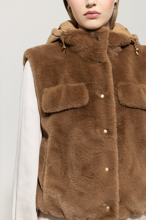 Luisa Cerano faux fur gilet 428448