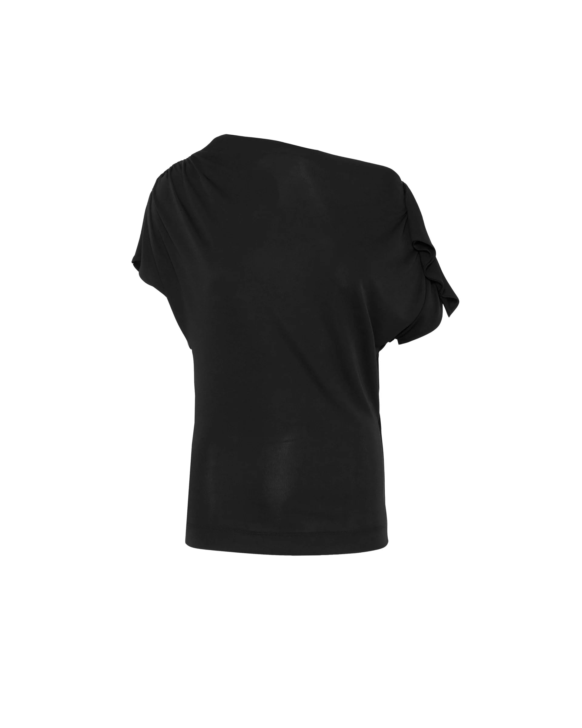 Beatrice B Black Off Shoulder Top with Gathered Details 26FE4362