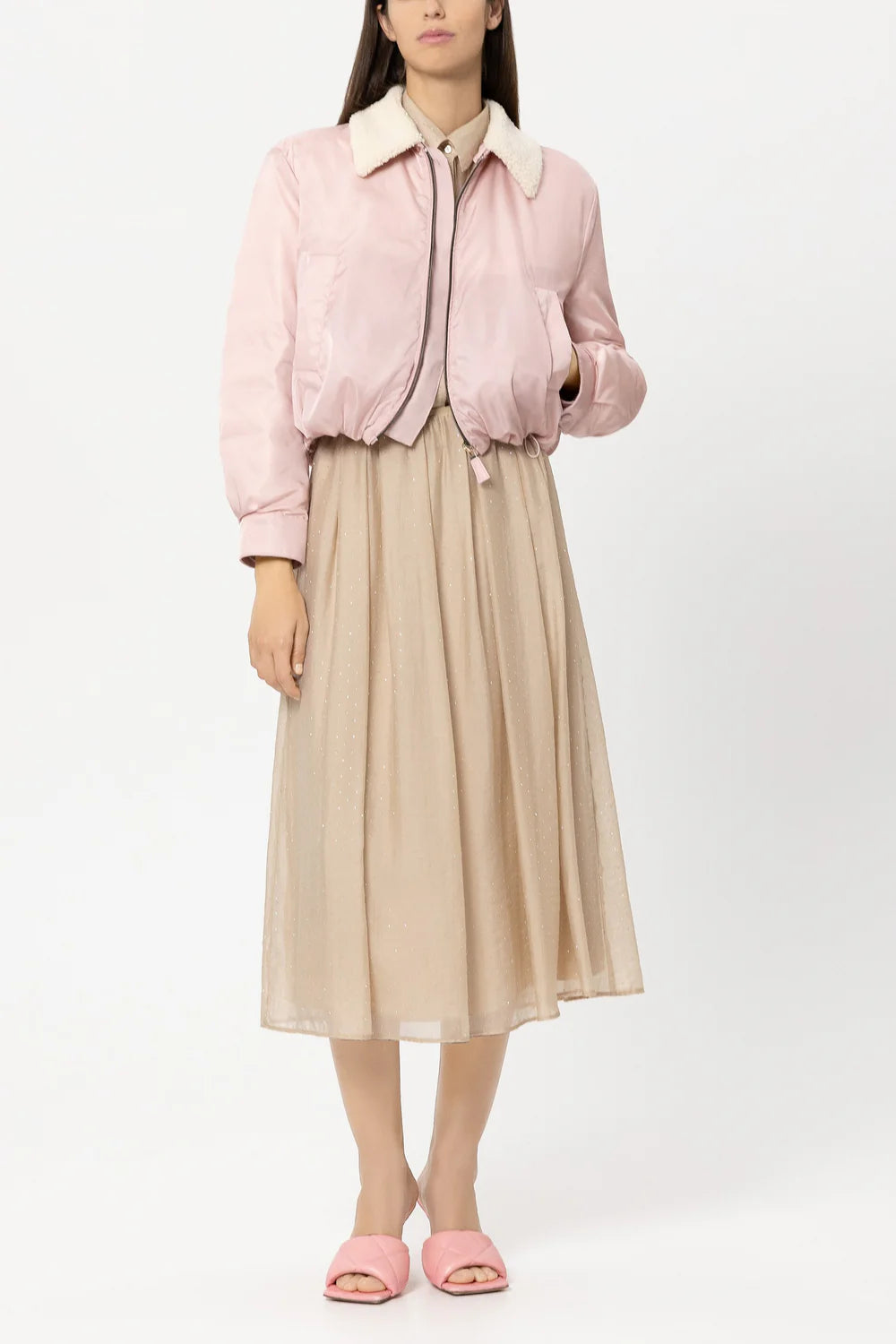 Luisa Cerano Pink Reversible Outdoor Down Jacket 438530