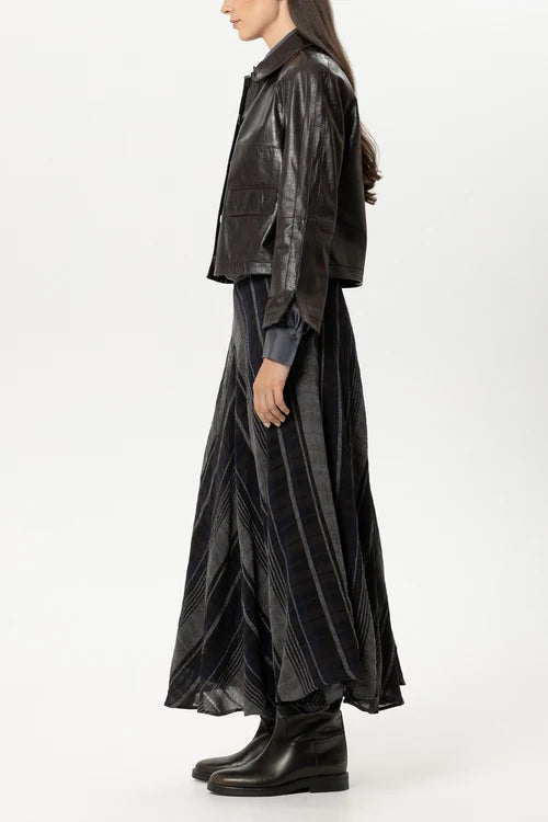 Luisa Cerano Truffle Lamb Nappa Leather Jacket