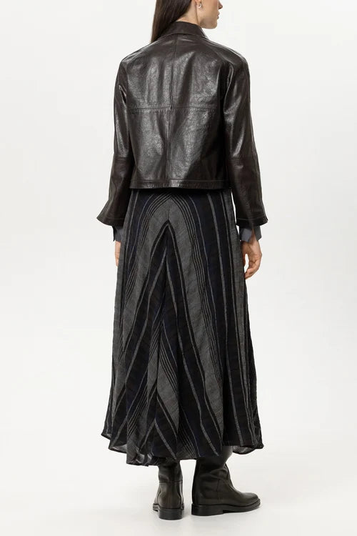 Luisa Cerano Truffle Lamb Nappa Leather Jacket