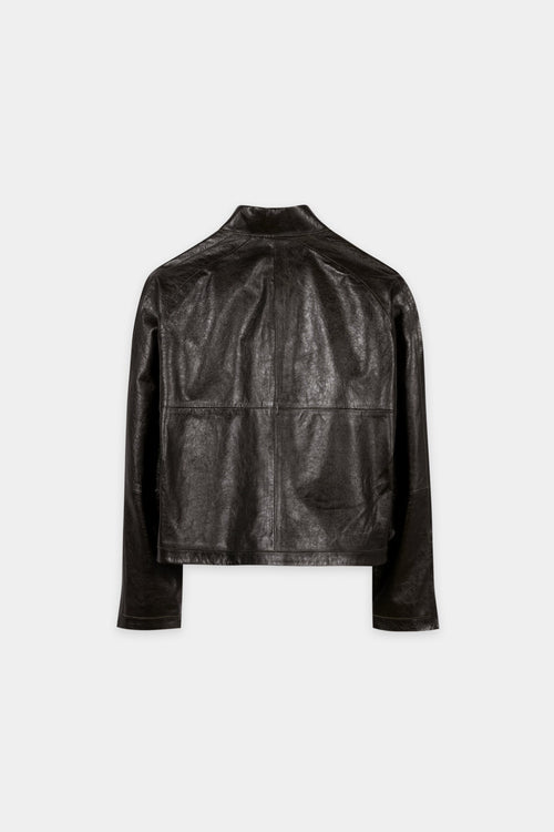 Luisa Cerano Truffle Lamb Nappa Leather Jacket