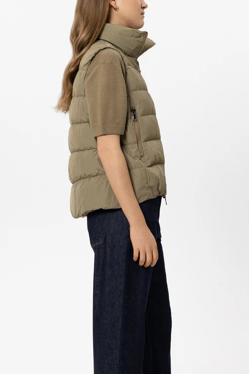 Luisa Cerano Sage Quilted Down Taffeta Gilet