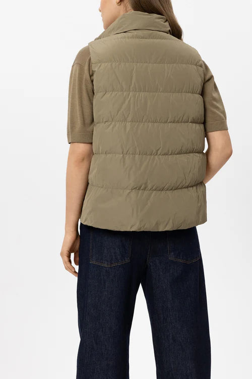 Luisa Cerano Sage Quilted Down Taffeta Gilet