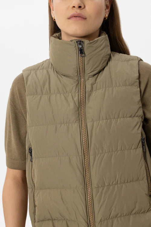 Luisa Cerano Sage Quilted Down Taffeta Gilet