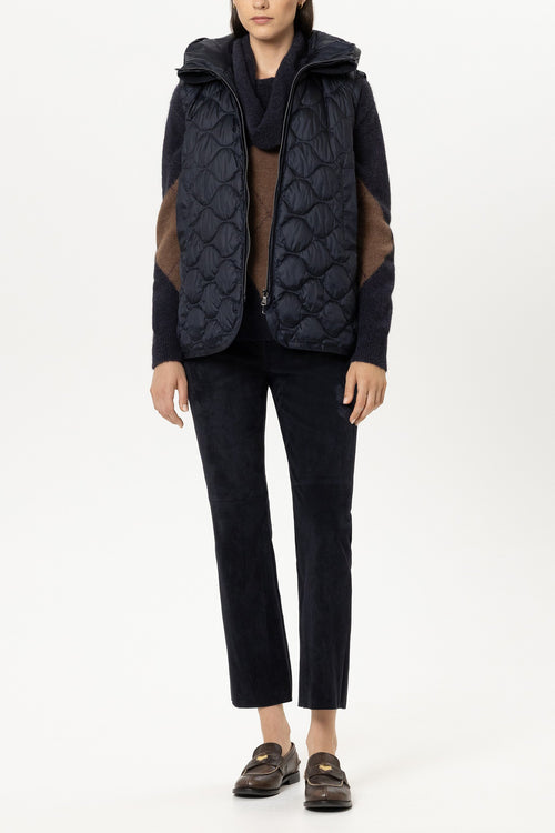 Luisa Cerano Navy Down Outdoor Gilet