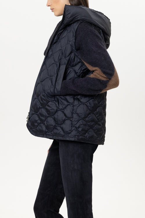 Luisa Cerano Navy Down Outdoor Gilet