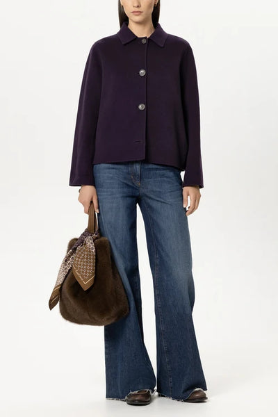 Luisa Cerano Plum Double-Face Jacket 448555