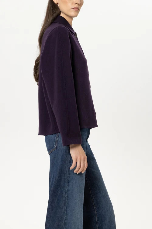 Luisa Cerano Plum Double-Face Jacket