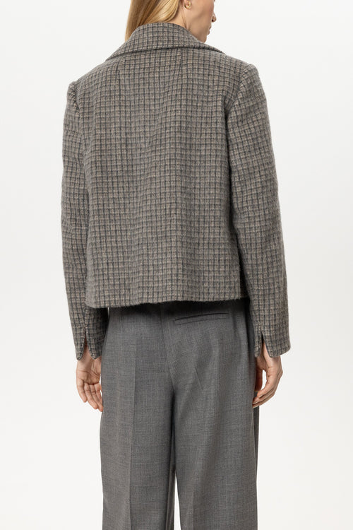 Luisa Cerano Heather Wool-Blend Pea Coat