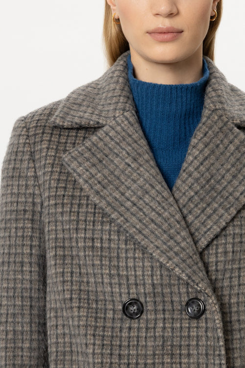 Luisa Cerano Heather Wool-Blend Pea Coat