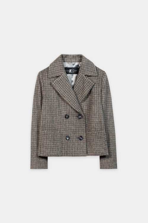 Luisa Cerano Heather Wool-Blend Pea Coat