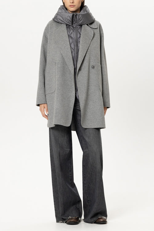 Luisa Cerano Grey Wool Double-Faced Coat