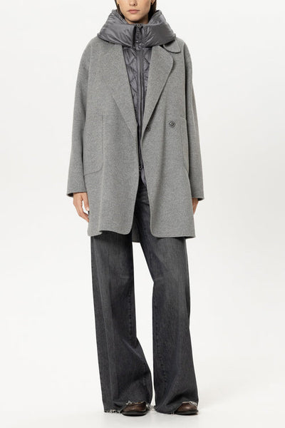 Luisa Cerano Grey Wool Double-Faced Coat 448915