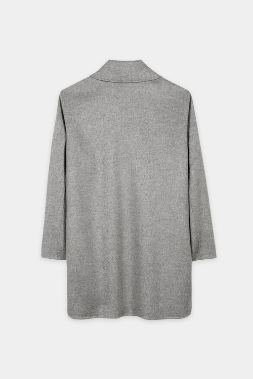 Luisa Cerano Grey Wool Double-Faced Coat