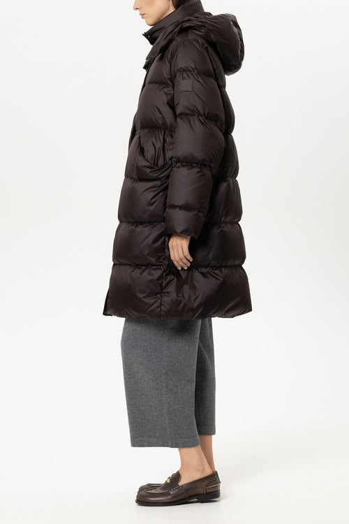 Luisa Cerano Truffle Mid-Length Down-Filled Coat