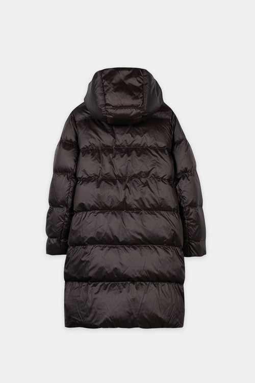 Luisa Cerano Truffle Mid-Length Down-Filled Coat