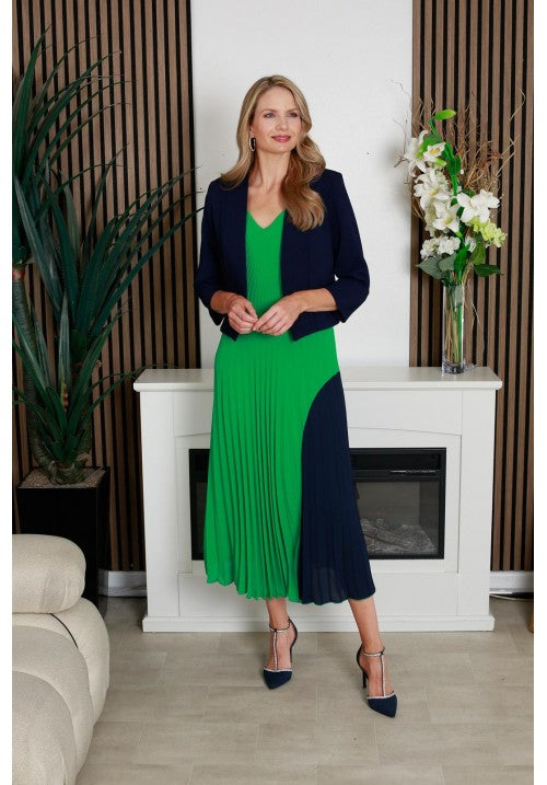 Glitz pleated dress and jacket 1452