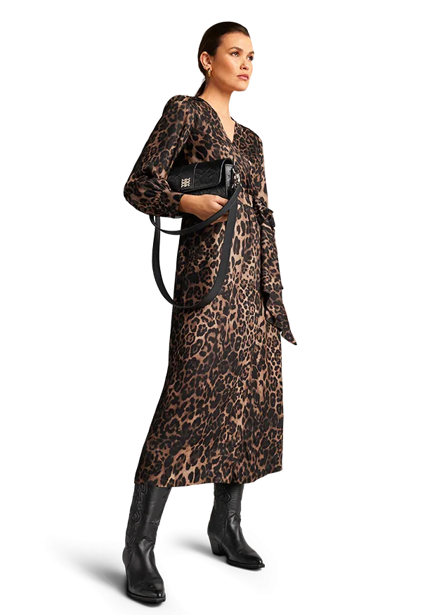 Riani ocelot printed dress 476080