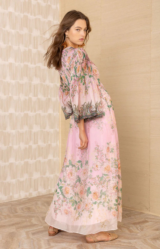 Hale Bob pink Alana maxi dress 4YPR652A