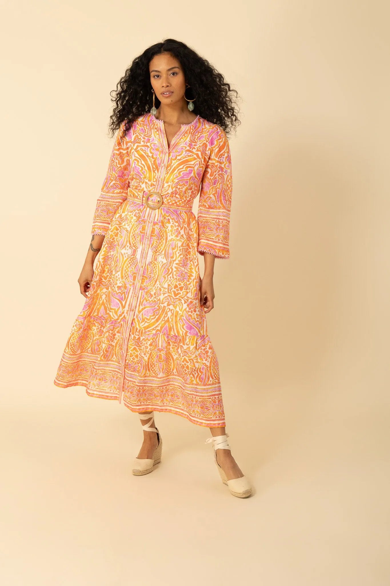 Hale Bob linen print dress 4YYU67AM