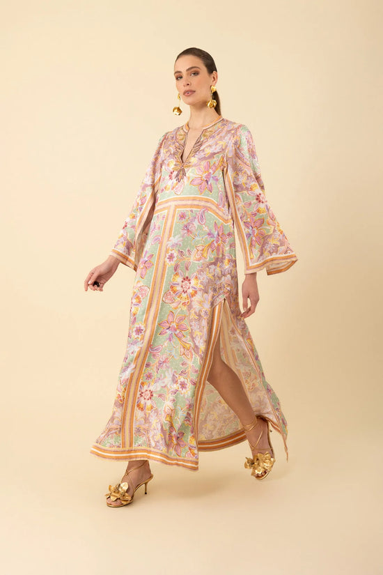 Hale Bob silk caftan dress 4ZCA616B