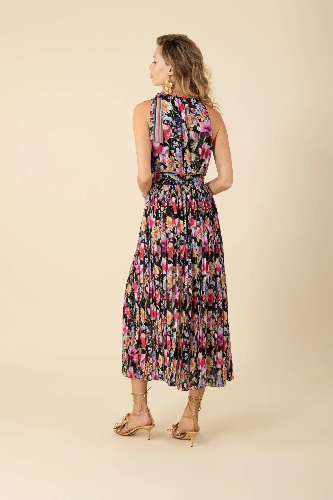 Hale Bob floral print sleeveless dress 51PS660A